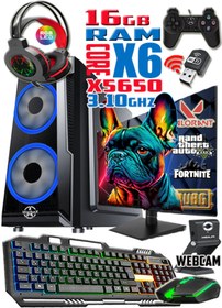 Resim WARBOX BULLDOG Xeon X5650 16gb Ram 256gbssd 250gbhdd R7 240-4gb E.kartı 22" Monitör Gaming Bilgisayar 