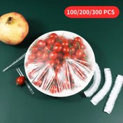 Resim 100/200/300 adet Elastik Tek Kullanımlık Plastik Sarma - Toz Geçirmez, Esnek Taze Tutma Kapağı Mutfak Artıkları, Meyve, Piknik, Seyahat - Pratik Tek Kullanımlık Gıda Saklama Kapağı, Piknik Gereksinimleri | Yeniden Kullanılabilir Sarma | Esnek Malzeme 