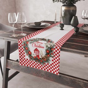 Resim Evmila Yeni Yıl Desenli Runner Modeli - 40x140 cm 