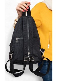Resim Baginn Body Bag Göğüs Çantası Klinkır Kumaş Çok Cepli Bady Bag Sırt Çantası Hafif Yağmur İtici 30 20 Cm Siyah 