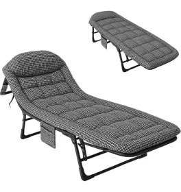 Resim EstoreBox SN-26975 Taşınabilir Ayarlanabilir 5 Kademe Sünger Kamp Yatak Şezlong (Kazayağı) 