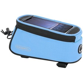 Resim Maiyame Bisiklet Telefon Çantası - Dokunmatik Ekran Erişimi, Müzik Ve Konuşma İçin Kulaklık Girişli, 4.2 İnç Ekran Uyumlu Mavi 