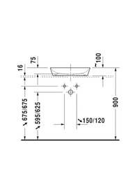 Resim Duravit Cape Cod Canak Lavabo 500 MM 2339500000 