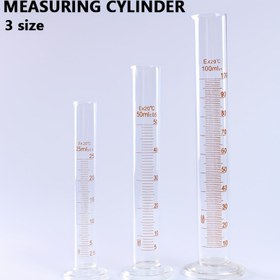 Resim 25/50/100ml Dereceli Ölçüm Şişesi Laboratuvar Ekipmanı 