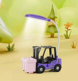 Resim Sensoria Sevimli Forklift Tasarımlı Masa Lambası Çocuk Odası Gece Lambası Kalemlik ve Kalemtraş Usb Şarj 