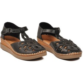 Resim Pierre Cardin Siyah Cırtlı Hafif Kadın Günlük Sandalet Pc-54518 Z 