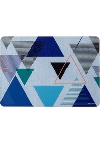 Resim Apple Uyumlu MacBook Air Kılıf 13.6 İnç M2-m3 Tangram01nl Touchıd'li Air M2-m3 13.6" A2681 A3113 İle Lacivert Mavi 