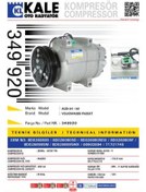 Resim KALE 349920 KLİMA KOMPRESÖRÜ A4 1.8-1.8T-1.9TDI (94-01) A6 1.8-1. KALE OTO RADYATÖR