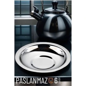 Resim shopwave Veneta 6 Adet Metal Çay Tabağı Seti 