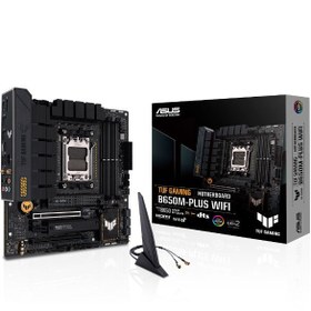 Resim Asus TUF Gaming B650M-PLUS WiFi AMD B650 6400 MHz DDR5 AM5 mATX Gaming Anakart Asus