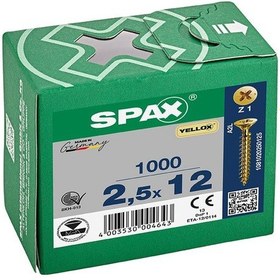 Resim Evrensel Vida, Sunta Vidası, 2,5 x 12 mm, 1.000 Adet YELLOX Kapla 