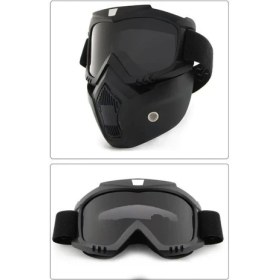 Resim Motobisavm Jet Kask Maskesi Siyah 