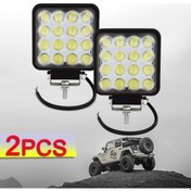 Resim -Off Road Sis Farı - 16 Led Kare Çalışma Lambası 2 Adet 