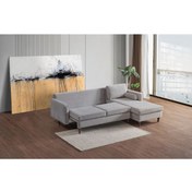 Resim Vipa Home Cord Rio Gri R+2 Sol Köşe Koltuk Takımı, İskandinav , Konforlu Salon ve Oturma Odaları için 