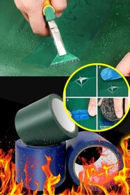 Resim TOYFEST Su Geçirmez Kuvvetli Yapışkanlı Yanmaz Güçlü Dayanıklı Bant Su Borusu Çadır Tente Tamir Bandı - 5 MT 
