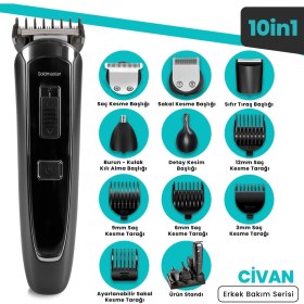 Resim Goldmaster Civan GM-7184 9 In 1 Erkek Bakım Seti 
