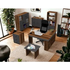 Resim Robin Home Boston Ofis Çalışma Masası Ofis Büro Takımı Masa Sehpa Keson Kitaplık Dolap 