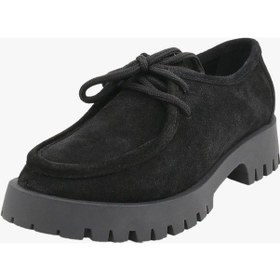 Resim Sosela 78-02-75002 Kadın Hakiki Nubuk Deri Siyah Loafer-nubuk Siyah 