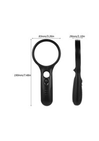 Resim Pazly 3x & 45x Led Işıklı El Büyüteci - Kolay Taşınabilir Okuma & Detay İnceleme Aracı 