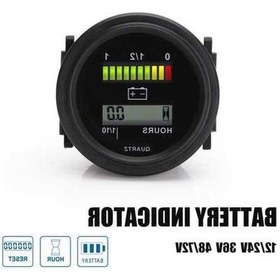 Resim Pazly Led Pil Göstergeli Dijital Lcd Saat Ölçer 12v 24v 36v Araç Saati K16487 