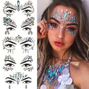 Resim 5 Sayfa 3D Taşlı Yüz Takı Etiketleri - Canlı Kelebek Şekilli Akrilik Elmas Taşlar, Parti, Cadılar Bayramı, Festival ve Konser Süslemeleri için Kendinden Yapışkanlı, Festivite Uygun Aksesuarlar | Canlı Kelebek Tasarımı | Parlak Bitiş 