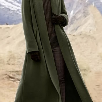 Plus Beden, 2025 İlkbahar Koleksiyonu Kadınlar İçin Klasik Renk Bloklu Dik Yaka Bol Kesim Trenç Koat Orta Boy Dış Giyim