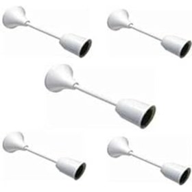 Resim ebadi Nisaca Duy Takımı Hazır Tijli Muhafazalı Porselen E 27 5 Adet 