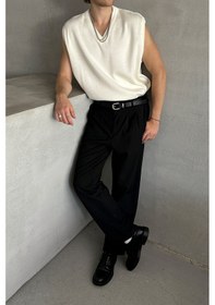 Resim Erkek V Yaka Oversize Süveter Ekru 