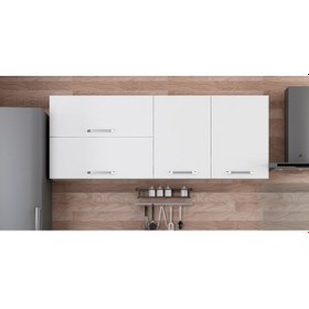 Resim Minar 190 Cm Mutfak Dolabı Beyaz 190-B2-Üst Modül Beyaz 