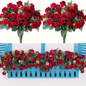 Resim 4 adet Yapay Eukaliptüs ve Küçük Gül Buketleri, Ev Dekoru, Yemek Masaları, Vazlar, Açık Bahçeler için Mükemmel, Sevgililer Günü ve Doğum Günleri için İdeal Hediye Olarak Kullanılabilir, Ayrıca Bahar ve Yaz Düğünleri için DIY Gelin Buketleri için de İdealdir. 