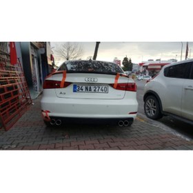 Resim NamTuning Audi A3 2013 2016 8v/s Difüzör S3 Standart Tmp Sağ+sol Çiftli Çıkış P Black 