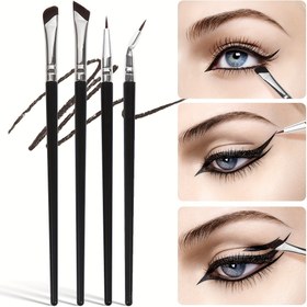 Resim Göz Makyaj Fırça Seti, 4 Adet Profesyonel Karışık Göz Farı Makyaj Fırçaları, Gizleme, Kaş Çizimi Ve Eyeliner Için Uygun, Çeşitli Göz Makyaj Fırçaları Başlangıç ​​Seviyesi Ve Sanatçılar İçin Harikadır, Seyahat İçin Taşınabilir 