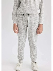 Resim DeFacto Erkek Çocuk Beli Bağcıklı Lastikli Paça Cepli Jogger Eşofman Altı B8915A823CWGR449 