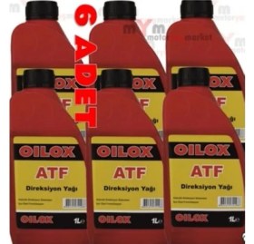 Resim Oilox Atf Hidrolik Kırmızı Direksiyon Yağı 900 Ml 6'lı 