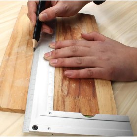 Resim First Master Su Terazili Alüminyum Marangoz Gönye-25 cm 