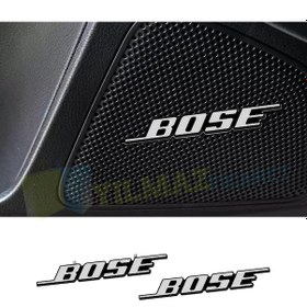 Resim yılmazetic Bose Tırnaklı Metal Hoparlör Logo Arma Amblem 2 Adet 