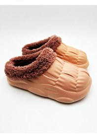 Resim Ultra Yumuşak İçi Yünlü Unisex Kaliteli Ev Terliği Somon 