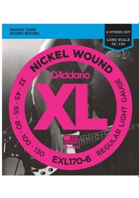 Resim D'addario Exl170-6 Long Scale 6 Telli Bas Gitar Teli 32-130 