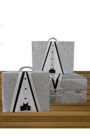 Resim Sonem Çeyiz Çeyiz Sandık Gelin Damat Çanta Bohça Kutusu 3lü 0556 