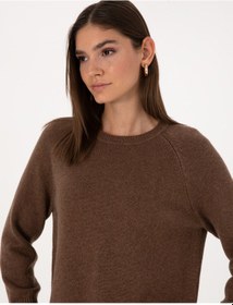 Resim Pierre Cardin Kadın Kahverengi Kazak /triko 50316659-vr029 Kahverengi 