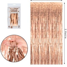 Resim Metalize Arka Plan Perdesi 2 1m - Rose Gold 