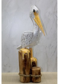 Resim River World 60 Cm Pelikan Ahşap 