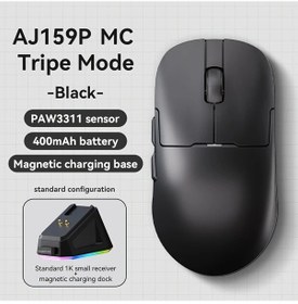 Resim Honeybeeshop Ajazz Aj159p Mc Manyetik Kablosuz Oyun Faresi Siyah 15999 Cpı Paw3311 Uc Modlu Tasinabilir Diğer 