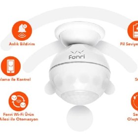 Resim Fonri Akıllı Kablosuz Hareket Sensörü Ve Akıllı Ampül Seti, Wifi, Uzaktan Kontrol, Tuya Destekli 