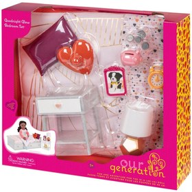 Resim Our Generation Good Night Glow Nevresim Takımı ve Komodin Seti - Beyaz 