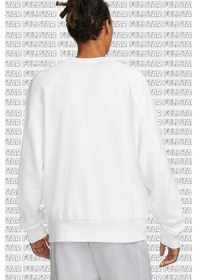 Resim Nike Air French Terry Crew Sweatshirt Loose Fit Bol Kesim Beyaz Sweatshirt Beyaz 