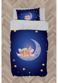 Resim Mekta Home Bebek Ve Çocuk Odası Ay Üzerinde Uçan Peri Kız Desenli Nevresim Takımı 