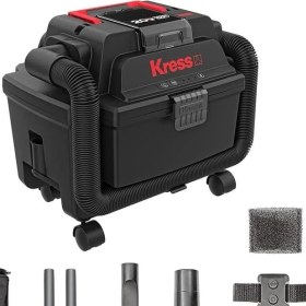 Resim Kress KH035.9 20Volt 250W/17Kpa Flexi Esnek Hortumlu Şarjlı Islak/Kuru Süpürge & Üfleme (Akü Dahil Değildir) 