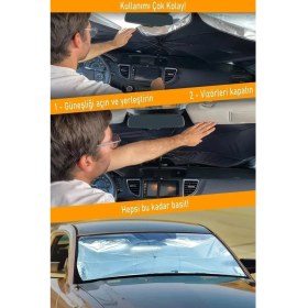 Resim Oto Güneşlik Güneşten Uv Işınlarından Koruyucu Oto Cam Şemsiyelik Oto Güneşlik 