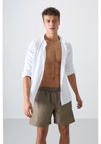 Resim Tommy Life Camel Hızlı Kuruyan Standart Fit Erkek Deniz Şortu - 81237 Camel 